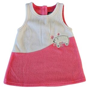 ROOTS Canada Baby Girl Fleece Polar‎ Bear Winter Dress Size Medium 6-12 Months